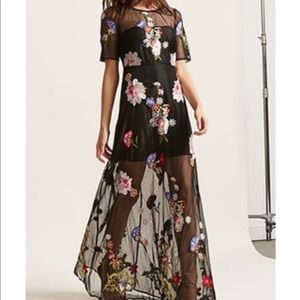Maxi Floral Mesh Dress